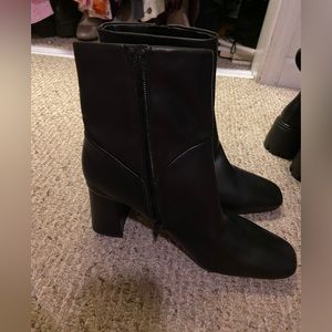2 inch ankle booties zip up shoes
